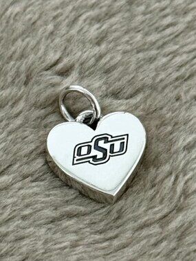 Oklahoma State University Small Heart Charm